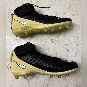 NWT Men's Size 17 Nike Force Savage Pro 2 Black Team Gold Football Cleats